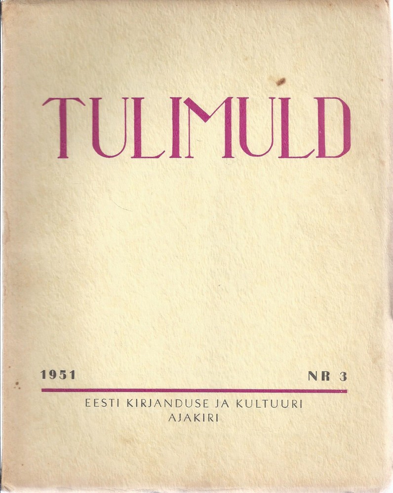 Tulimuld 1951 nr 3